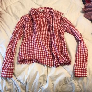 Red/pink and white flannel